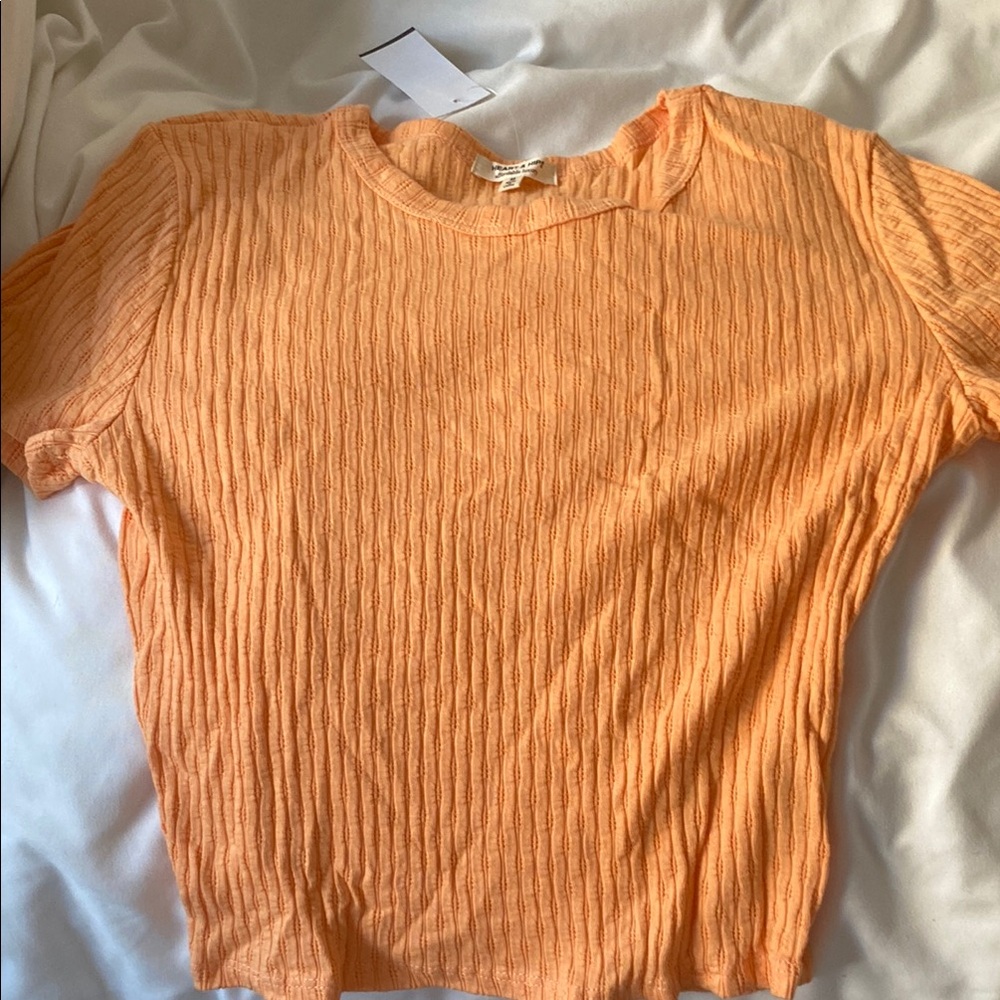 Orange Textured Women's Top